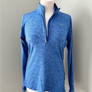 Nike Women's Heathered Blue Long Sleeve Top